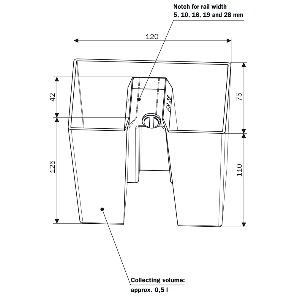Drip Tray For 16mm Guides Elevator Equipment